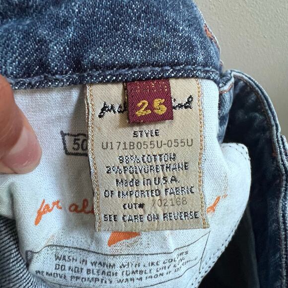 7 For All Mankind Cropped Flared Women's Size 25x23 Mid Rise Jeans Medium Wash - Picture 8 of 8